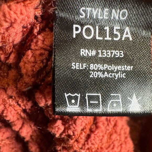 POL rust color popcorn knit oversized sweater size medium - Picture 10 of 10